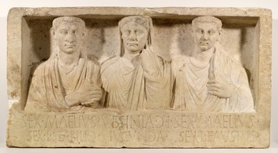 Funerary Monument for Sextus Maelius Stabilio, Vesinia Iucunda, and Sextus Maelius Faustus by Roman